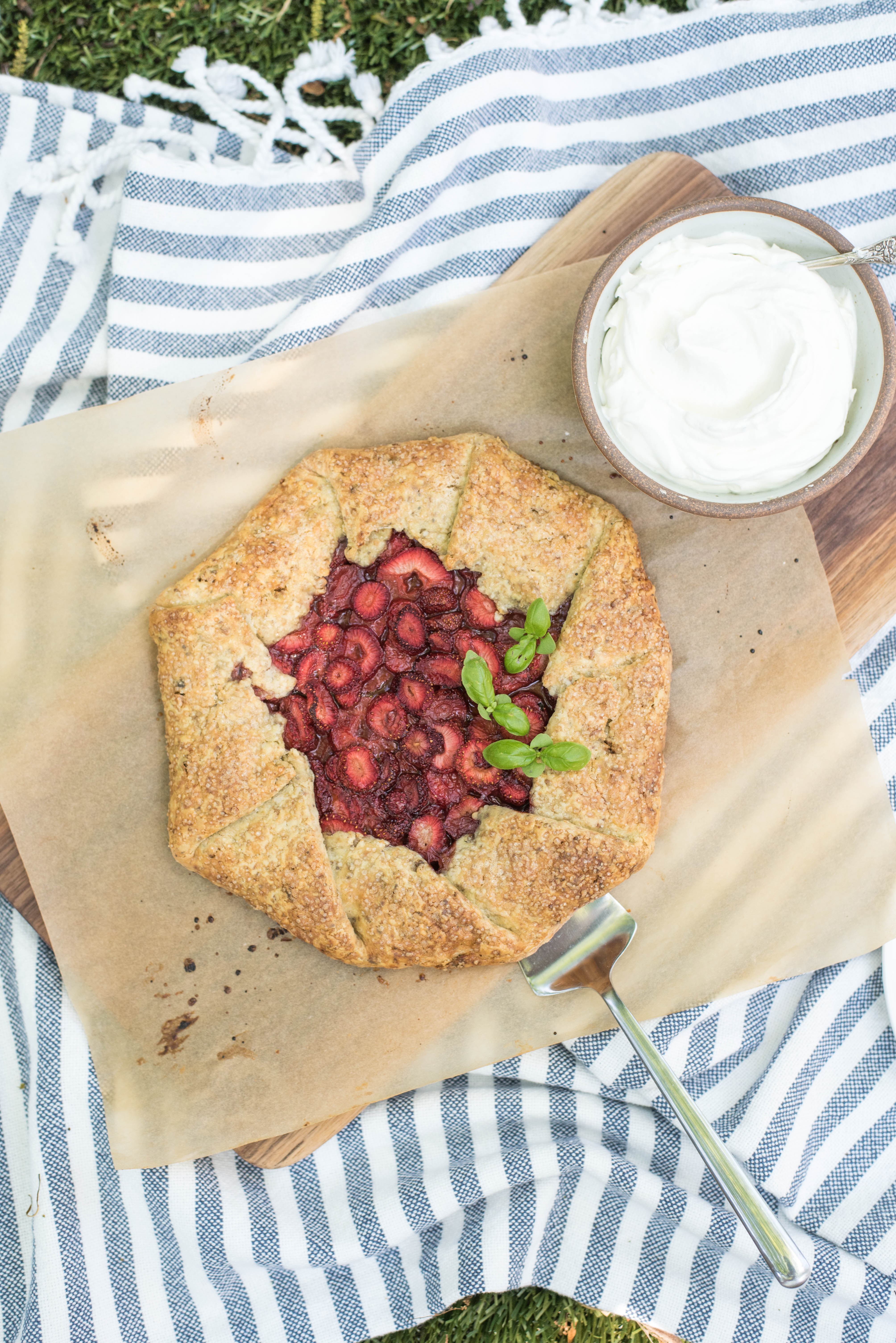 Strawberry Balsamic Galette with Pistachio Crust