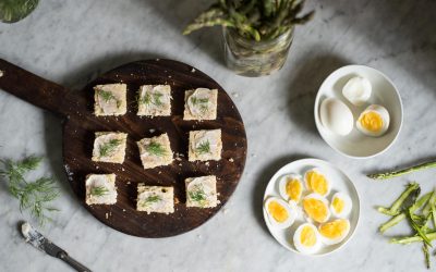 Egg + Asparagus Tea Sandwiches
