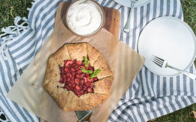 Strawberry + Balsamic Galette with Pistachio Crust